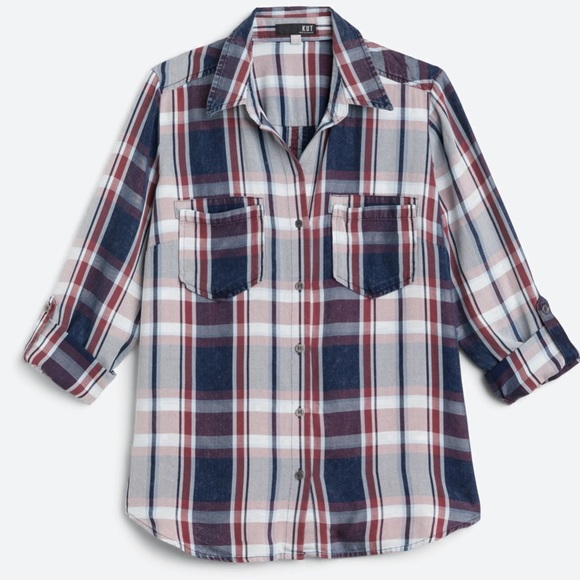 Kut from the Kloth Tops - Kut From The Kloth - Caillen Flannel Relaxed Button Down Top